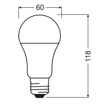 LED Antibakteriálna žiarovka A100 E27/13W/230V 6500K - Osram