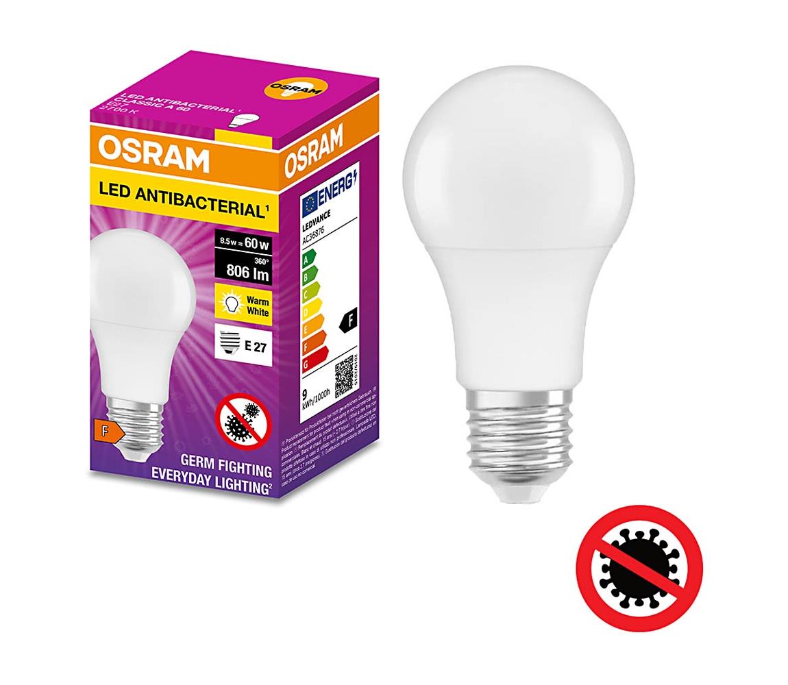 Osram LED Antibakteriálna žiarovka A60 E27/8,5W/230V 2700K - Osram 