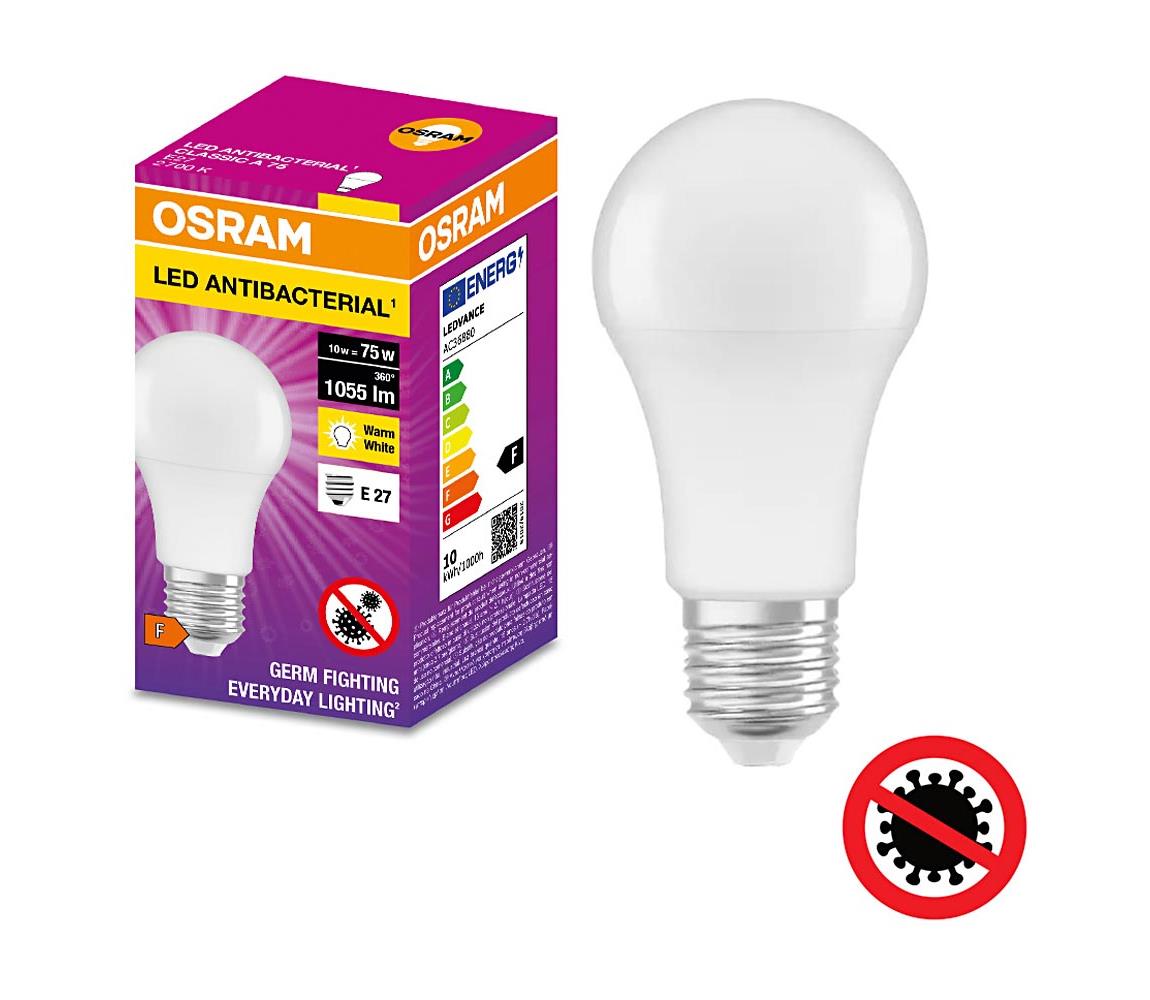 Osram LED Antibakteriálna žiarovka  A75 E27/10W/230V 2700K - Osram 