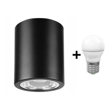 LED Bodové svietidlo TACO 1xE27/15W/230V čierna