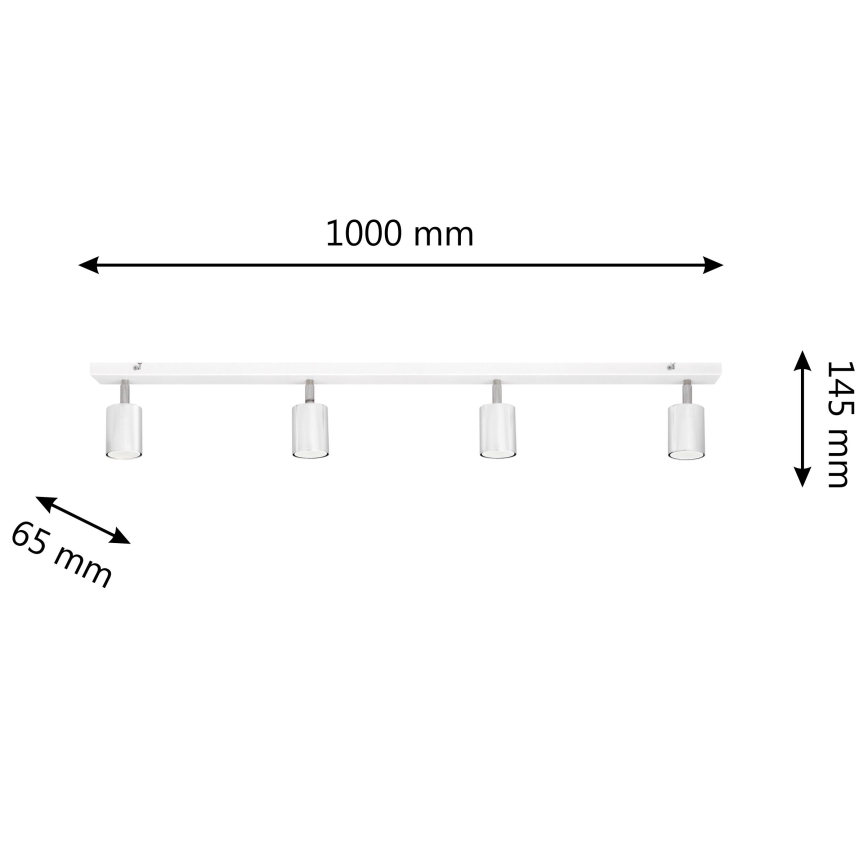 LED Bodové svietidlo TUNE 4xGU10/4,8W/230V matný chróm/biela