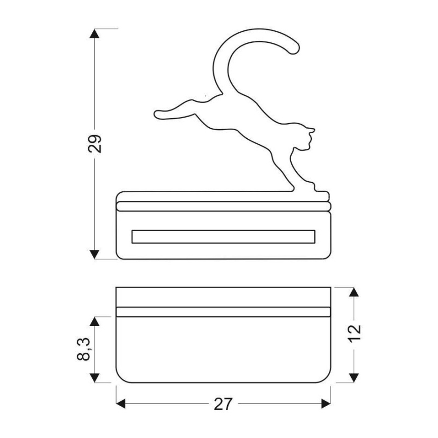 LED Detské nástenné svietidlo s poličkou JUMPING CAT LED/5W/230V, FSC certifikované