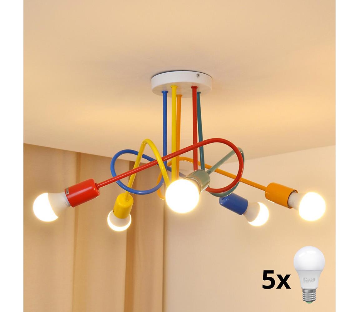  LED Detský prisadený luster OXFORD 5xE27/60W/230V 