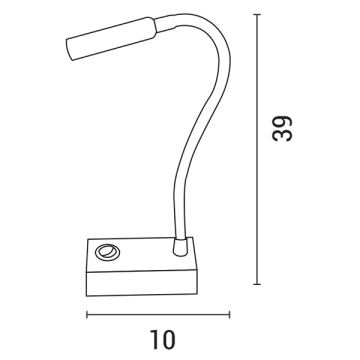 LED Flexibilná lampička ARISTON LED/3W/230V 3000K biela