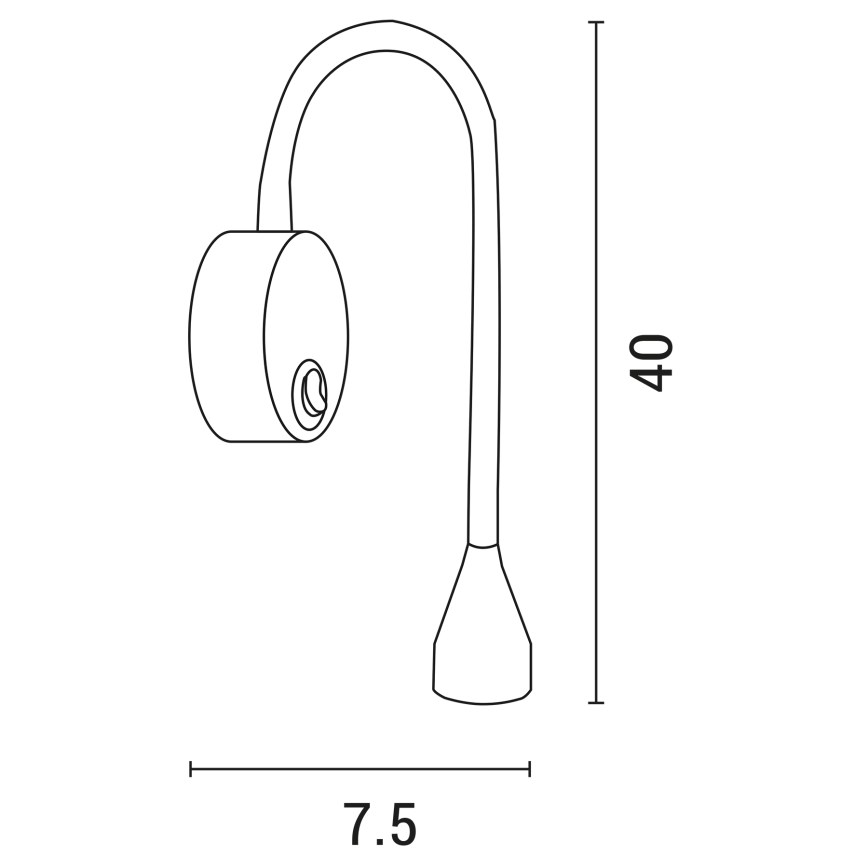 LED Flexibilná lampička IONAS LED/3W/230V 3000K biela