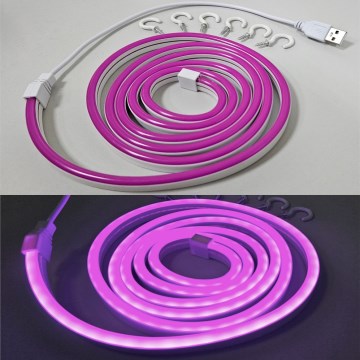 LED Flexibilný pásik NEON LED/5V USB 1,8 m fialová