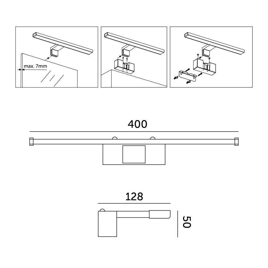 LED Kúpeľňové osvetlenie zrkadla LED/8W/230V 4000K IP44 40 cm