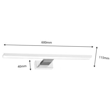 LED Kúpeľňové osvetlenie zrkadla SHINE LED/13,8W/230V IP44 biela/chróm