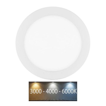 LED Kúpeľňové podhľadové svietidlo LADA LED/12W/230V 3000/4000/6000K pr. 17 cm IP44 biela