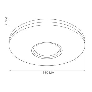 LED Kúpeľňové stropné svietidlo DETROIT LED/18W/230V pr. 33 cm IP44