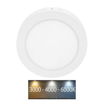 LED Kúpeľňové stropné svietidlo LADA LED/25W/230V 3000/4000/6000K pr. 30 cm IP44 biela