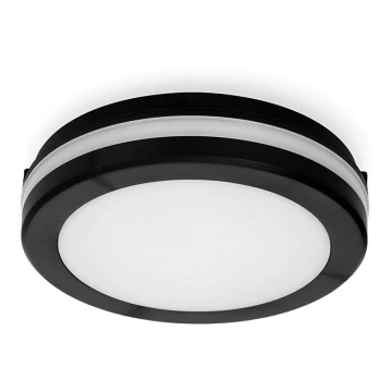 LED Kúpeľňové stropné svietidlo LED/12W/230V 3000/4000/6500K IP65 pr. 20 cm čierna