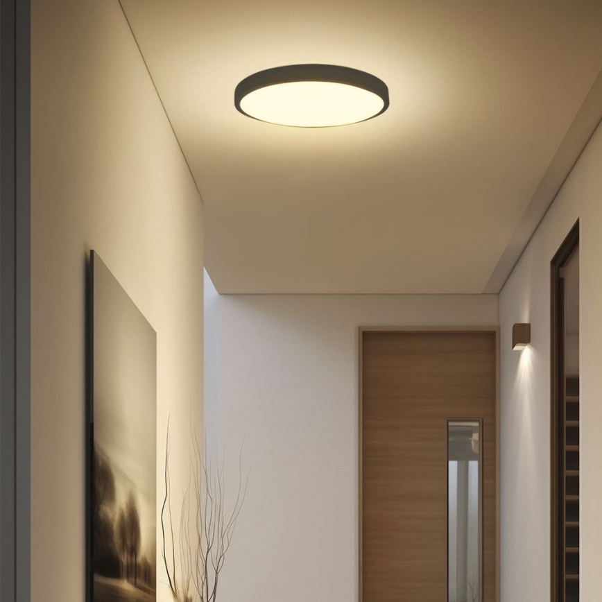 LED Kúpeľňové stropné svietidlo LED/18W/230V IP44 4000K pr. 25 cm čierna