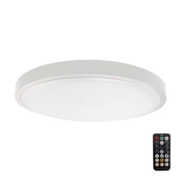 LED Kúpeľňové stropné svietidlo so senzorom SAMSUNG CHIP LED/18W/230V IP44 4000K pr. 29 cm biela + diaľkové ovládanie