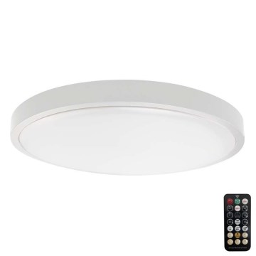 LED Kúpeľňové stropné svietidlo so senzorom SAMSUNG CHIP LED/24W/230V IP44 6500K pr. 35 cm biela + diaľkové ovládanie