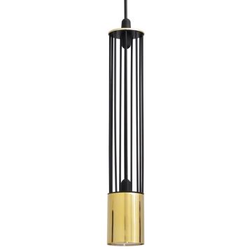 LED Luster na lanku BARS 1xGU10/4,8W/230V čierna/zlatá