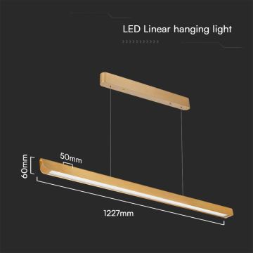 LED Luster na lanku LED/36W/230V 3000/4000/6400K zlatá