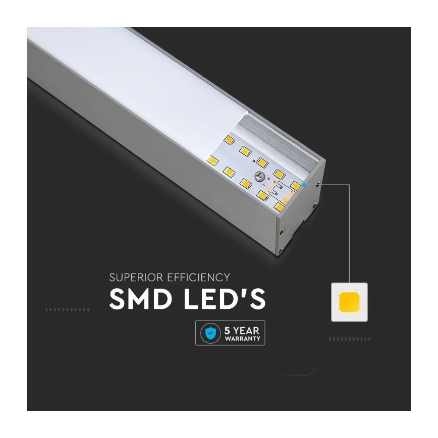 LED Luster na lanku SAMSUNG CHIP LED/40W/230V 4000K strieborná