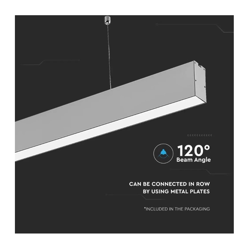 LED Luster na lanku SAMSUNG CHIP LED/40W/230V 4000K strieborná