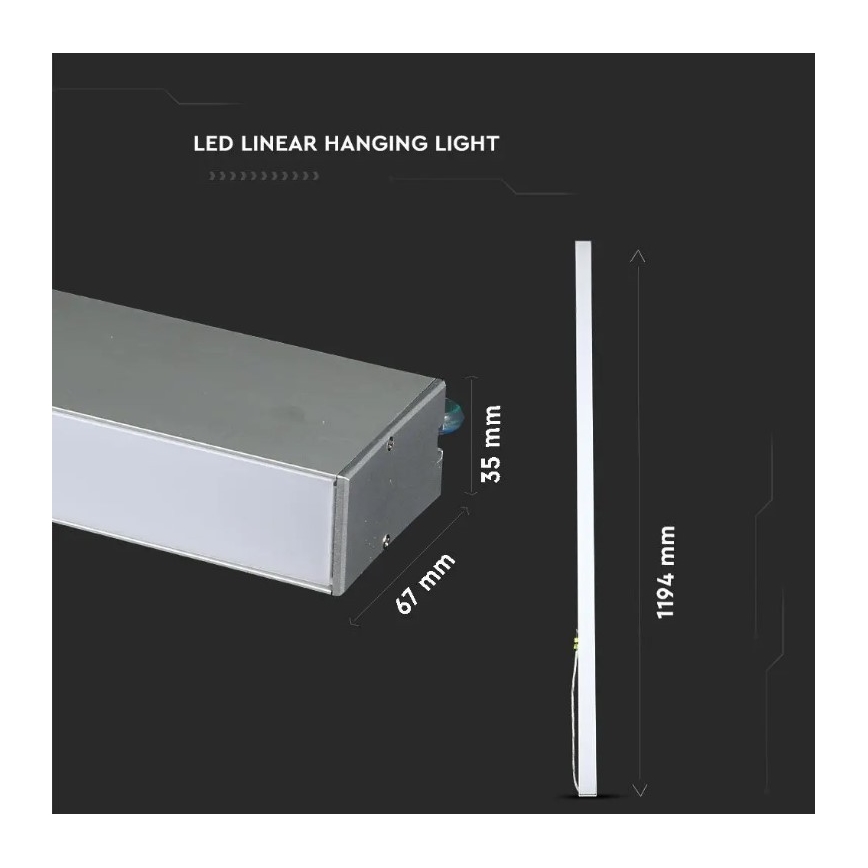 LED Luster na lanku SAMSUNG CHIP LED/40W/230V 4000K strieborná