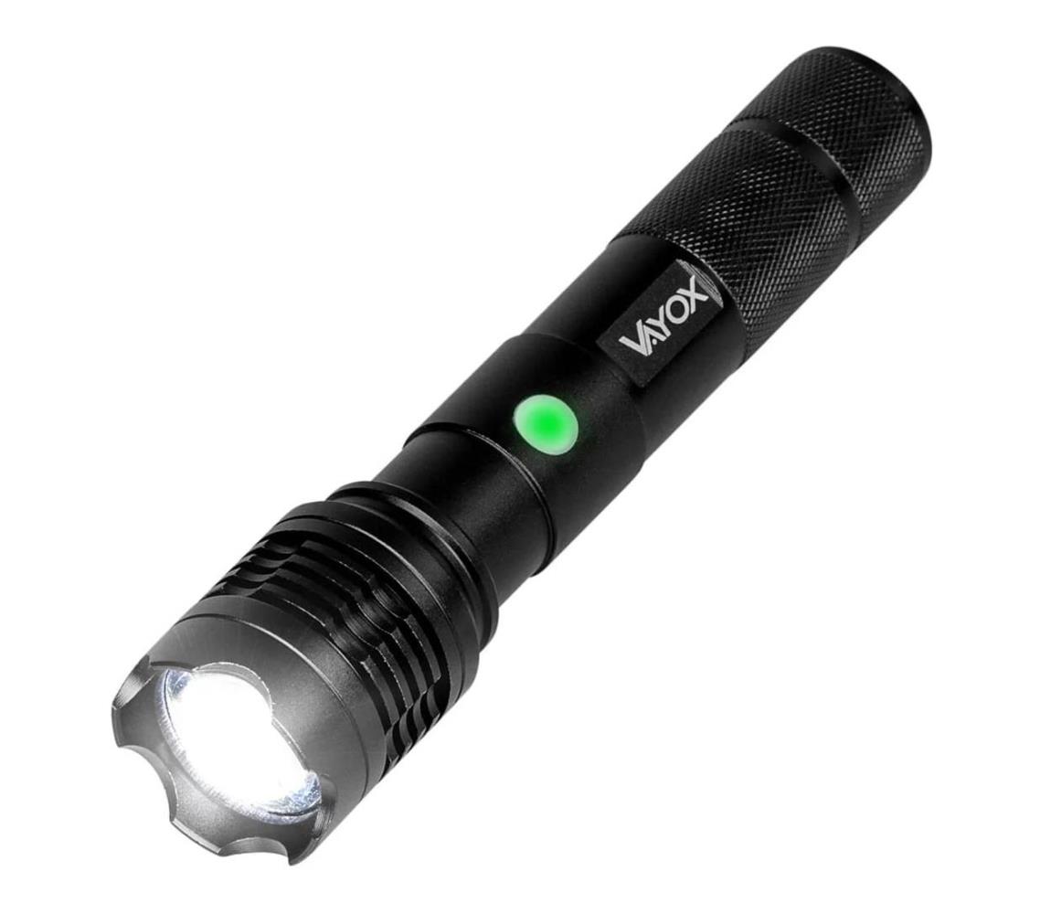 Vayox LED nabíjacia baterka LED/10W/5V IPX4 800 lm 4 h 1200 mAh 