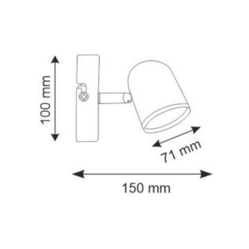 LED Nástenné bodové svietidlo RAWI LED/4,2W/230V čierna