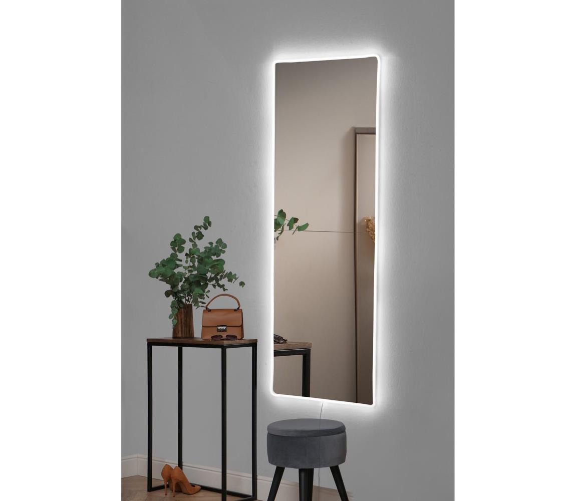  LED Nástenné zrkadlo s podsvietením RECTANGULAR 120x40 cm biela 