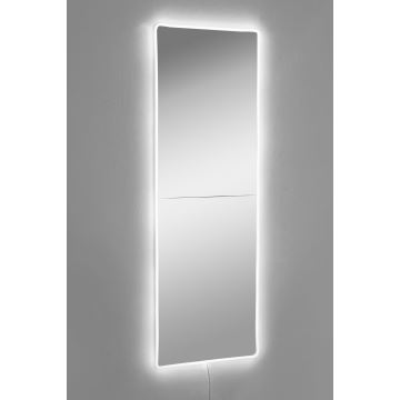 LED Nástenné zrkadlo s podsvietením RECTANGULAR 120x40 cm biela