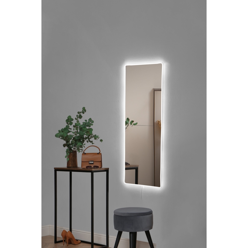 LED Nástenné zrkadlo s podsvietením RECTANGULAR 80x20 cm biela