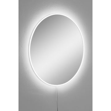 LED Nástenné zrkadlo s podsvietením ROUND pr. 60 cm biela