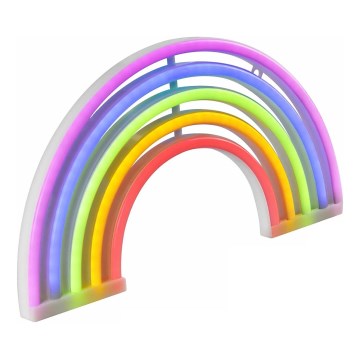 LED Neónová nástenná dekorácia RAINBOW LED/3W/3xAA multicolor