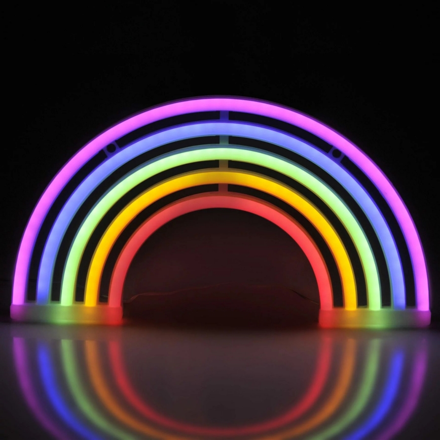 LED Neónová nástenná dekorácia RAINBOW LED/3W/3xAA multicolor