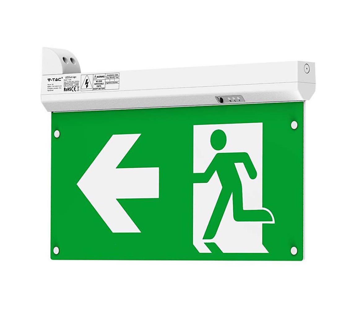  LED Núdzové svietidlo EMERGENCY EXIT LED/2,5W/230V 4v1 6000K 