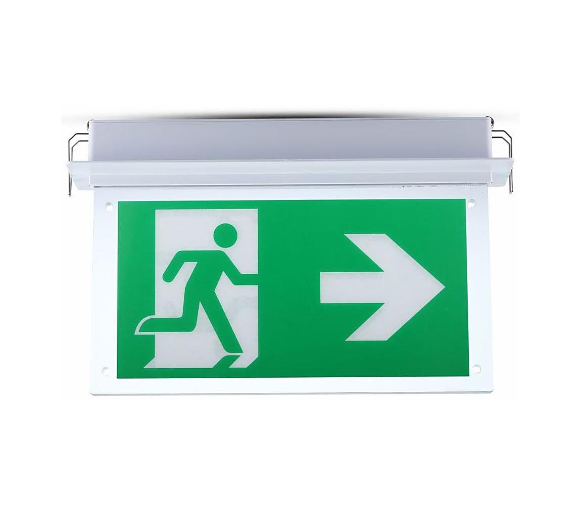  LED Núdzové svietidlo EMERGENCY EXIT LED/2W/230V 6000K 