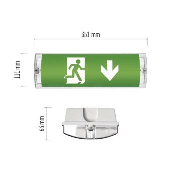 LED Núdzové svietidlo LED/3W/230V 6000K IP65