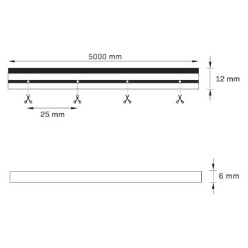 LED Pásik NEON 5 m LED/27W/12V IP65 oranžová