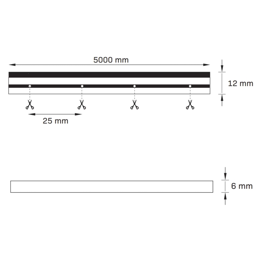 LED Pásik NEON 5 m LED/27W/12V IP65 oranžová