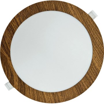 LED Podhľadové svietidlo CIRCLE LED/18W/230V 4200K 22 cm hnedá