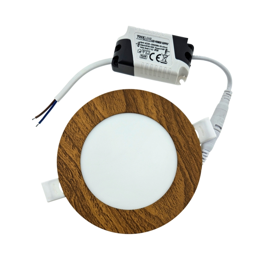 LED Podhľadové svietidlo CIRCLE LED/6W/230V 4200K 11,8 cm hnedá