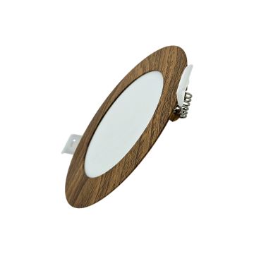 LED Podhľadové svietidlo CIRCLE LED/6W/230V 4200K 11,8 cm hnedá