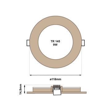 LED Podhľadové svietidlo CIRCLE LED/6W/230V 4200K 11,8 cm hnedá