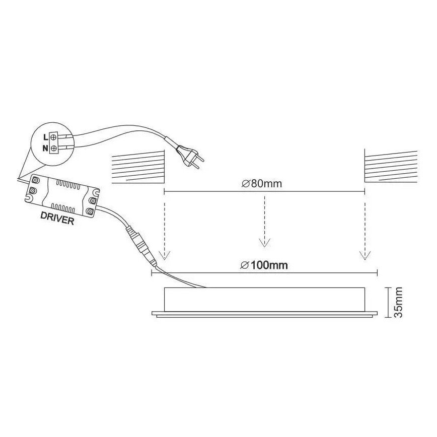 LED Podhľadové svietidlo LED/7,5W/230V 4000K čierna/zlatá