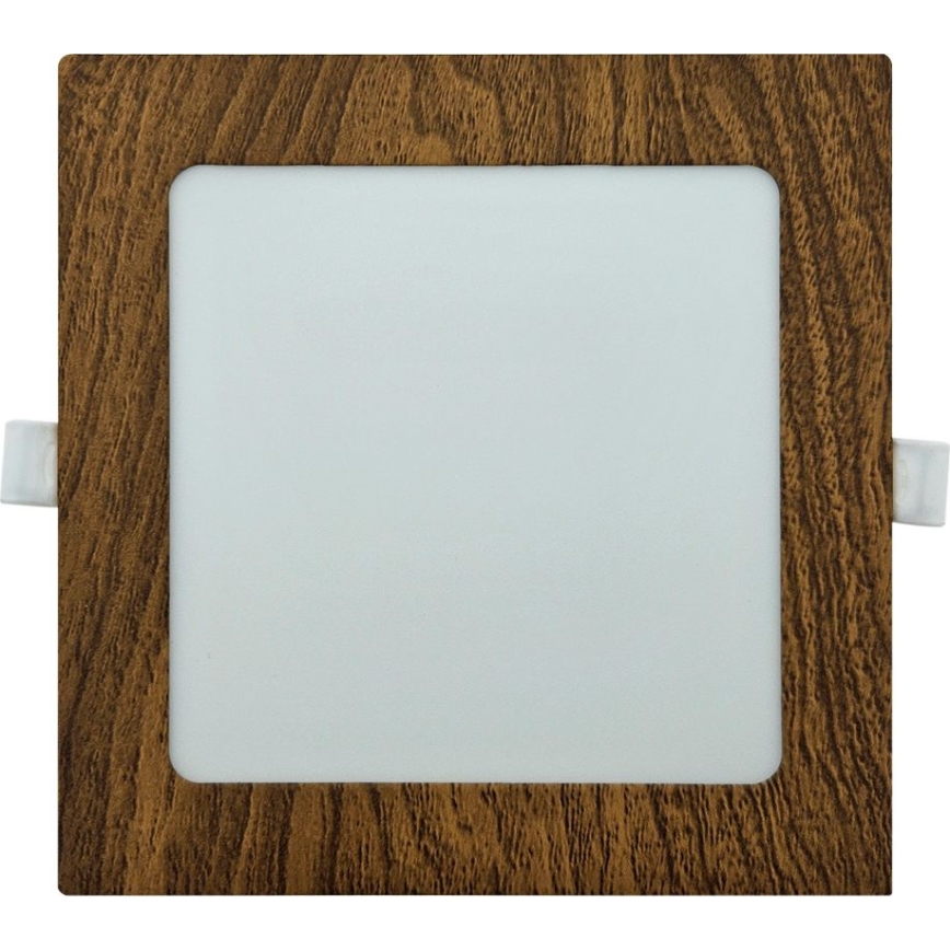 LED Podhľadové svietidlo SQUARE LED/12W/230V 4200K 16,8x16,8 cm hnedá