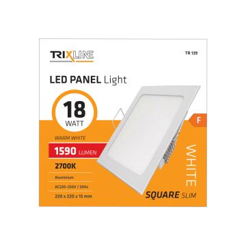 LED Podhľadové svietidlo SQUARE LED/18W/230V 2700K