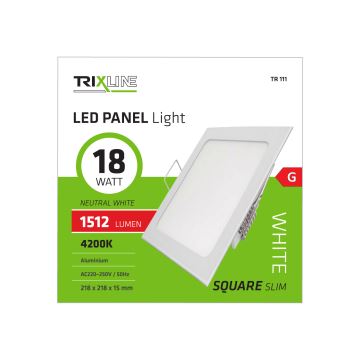 LED Podhľadové svietidlo SQUARE LED/18W/230V 4200K