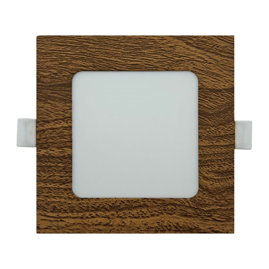 LED Podhľadové svietidlo SQUARE LED/6W/230V 4200K 11,8x11,8 cm hnedá