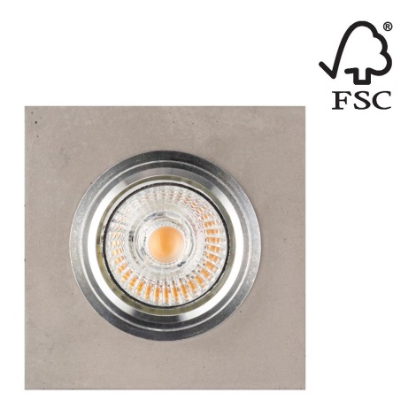 LED Podhľadové svietidlo VITAR 1xGU10/5W/230V CRI 90 betón – FSC certifikované
