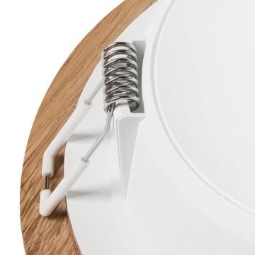 LED Podhľadové svietidlo WOODY SPOT LED/12,5W/230V 4000K dub ø 16 cm