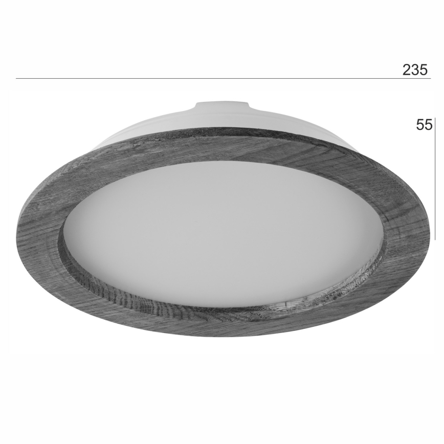 LED Podhľadové svietidlo WOODY SPOT LED/23,5W/230V 4000K dub ø 23,5 cm