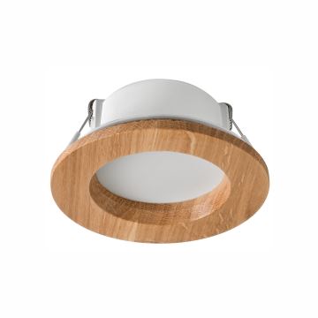 LED Podhľadové svietidlo WOODY SPOT LED/5,5W/230V 4000K dub ø 10 cm